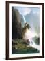 Yosemite Falls-Albert Bierstadt-Framed Art Print