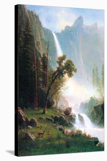 Yosemite Falls-Albert Bierstadt-Stretched Canvas