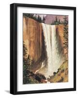 Yosemite Falls-Albert Bierstadt-Framed Art Print