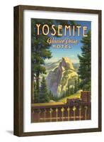 Yosemite, Glacier Point Hotel-Kerne Erickson-Framed Art Print