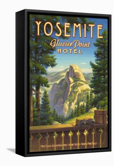 Yosemite, Glacier Point Hotel-Kerne Erickson-Framed Stretched Canvas