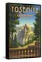 Yosemite, Glacier Point Hotel-Kerne Erickson-Framed Stretched Canvas