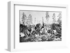 Yosemite Indian Huts, C.1870s-American Photographer-Framed Photographic Print