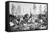 Yosemite Indian Huts, C.1870s-American Photographer-Framed Stretched Canvas