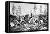 Yosemite Indian Huts, C.1870s-American Photographer-Framed Stretched Canvas