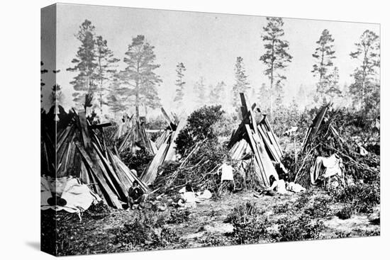 Yosemite Indian Huts, C.1870s-American Photographer-Stretched Canvas