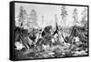 Yosemite Indian Huts, C.1870s-American Photographer-Framed Stretched Canvas