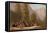 Yosemite Indian Village, 1874-Raymond Dabb Yelland-Framed Stretched Canvas