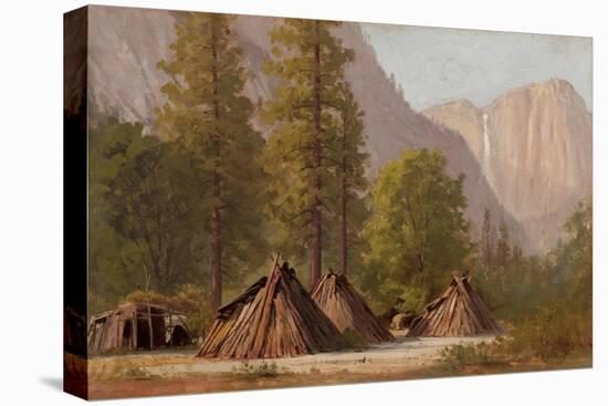 Yosemite Indian Village, 1874-Raymond Dabb Yelland-Stretched Canvas