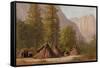 Yosemite Indian Village, 1874-Raymond Dabb Yelland-Framed Stretched Canvas