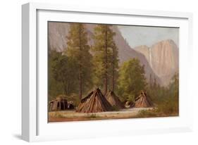 Yosemite Indian Village, 1874-Raymond Dabb Yelland-Framed Giclee Print