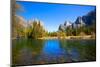 Yosemite Merced River El Capitan and Half Dome in California National Parks US-holbox-Mounted Premium Photographic Print