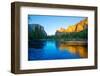 Yosemite Merced River El Capitan and Half Dome in California National Parks US-holbox-Framed Photographic Print