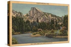 Yosemite National Park, CA - View of Half Dome from Valley Floor-Lantern Press-Stretched Canvas