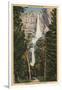 Yosemite National Park, CA - View of Yosemite Falls & Valley-Lantern Press-Framed Art Print