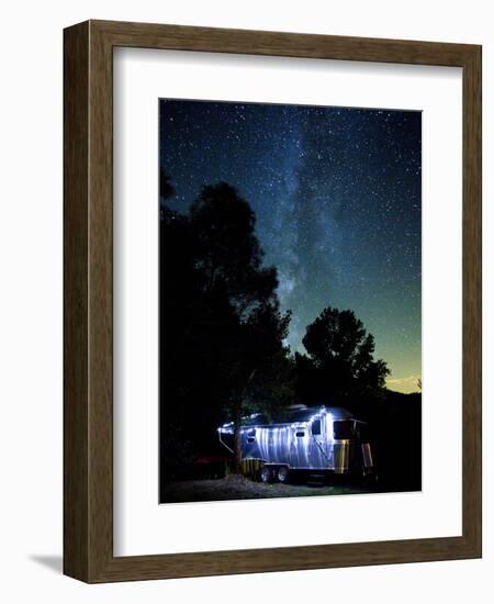 Yosemite National Park, California: an Airstream Parked Just Outside the Park in El Portal.-Ian Shive-Framed Premium Photographic Print