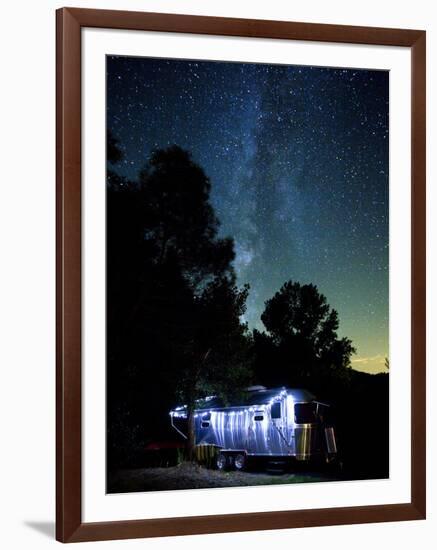 Yosemite National Park, California: an Airstream Parked Just Outside the Park in El Portal.-Ian Shive-Framed Photographic Print