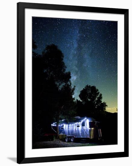 Yosemite National Park, California: an Airstream Parked Just Outside the Park in El Portal.-Ian Shive-Framed Photographic Print