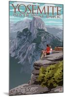 Yosemite National Park, California - Glacier Point and Half Dome-Lantern Press-Mounted Art Print