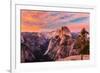Yosemite National Park, California - Half Dome and Sunset-Lantern Press-Framed Premium Giclee Print