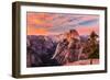 Yosemite National Park, California - Half Dome and Sunset-Lantern Press-Framed Art Print