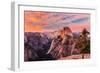 Yosemite National Park, California - Half Dome and Sunset-Lantern Press-Framed Art Print