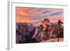 Yosemite National Park, California - Half Dome and Sunset-Lantern Press-Framed Art Print