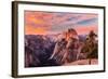 Yosemite National Park, California - Half Dome and Sunset-Lantern Press-Framed Art Print