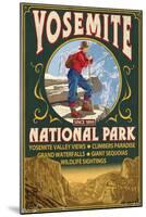 Yosemite National Park, California - Half Dome-Lantern Press-Mounted Art Print