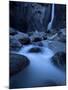 Yosemite National Park, California: Lower Yosemite Falls under Moonlight.-Ian Shive-Mounted Photographic Print