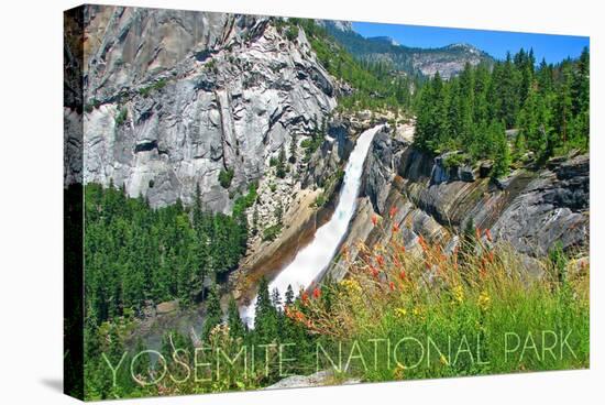 Yosemite National Park, California - Nevada Falls-Lantern Press-Stretched Canvas