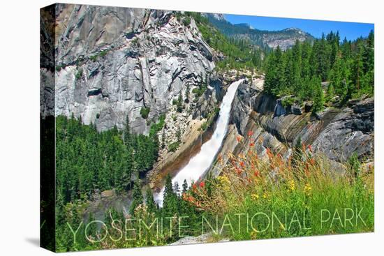 Yosemite National Park, California - Nevada Falls-Lantern Press-Stretched Canvas