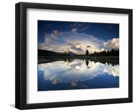 Yosemite National Park, California: Sunset and Lamberts Rock.-Ian Shive-Framed Photographic Print