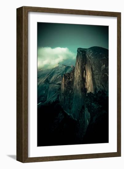 Yosemite National Park, California: Sunset Falls and Lights Up the Wall on Half Dome-Brad Beck-Framed Photographic Print