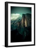 Yosemite National Park, California: Sunset Falls and Lights Up the Wall on Half Dome-Brad Beck-Framed Photographic Print