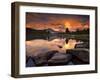 Yosemite National Park, California: Sunset Light on Tuolumne River and Meadows-Ian Shive-Framed Premium Photographic Print