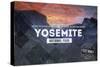 Yosemite National Park, California - Valley at Sunset Rubber Stamp-Lantern Press-Stretched Canvas