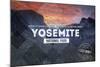 Yosemite National Park, California - Valley at Sunset Rubber Stamp-Lantern Press-Mounted Art Print