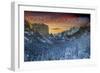 Yosemite National Park, California - Valley in Winter-Lantern Press-Framed Art Print