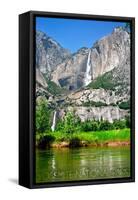 Yosemite National Park, California - Yosemite Falls-Lantern Press-Framed Stretched Canvas