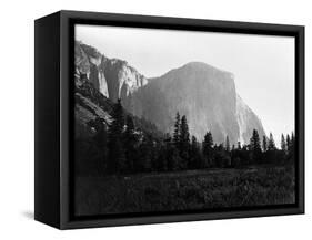 Yosemite National Park, El Capitan Photograph - Yosemite, CA-Lantern Press-Framed Stretched Canvas