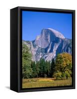 Yosemite National Park, Half Dome and Autumn Leaves, California, USA-Steve Vidler-Framed Stretched Canvas