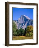 Yosemite National Park, Half Dome and Autumn Leaves, California, USA-Steve Vidler-Framed Photographic Print