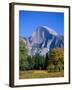 Yosemite National Park, Half Dome and Autumn Leaves, California, USA-Steve Vidler-Framed Photographic Print