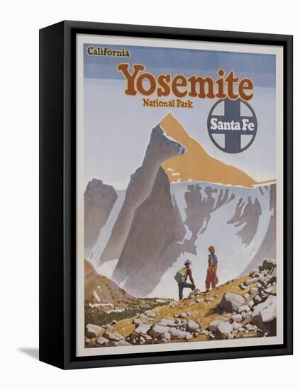 Yosemite National Park Poster by Don Perceval-null-Framed Stretched Canvas