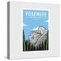 Yosemite National Park Poster Vector Illustration Design-DOMSTOCK-Stretched Canvas