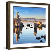 Yosemite National Park, Usa. Outliers - Bizarre Calcareous Tufa Formation Reflected in the Mirrored-kavram-Framed Photographic Print