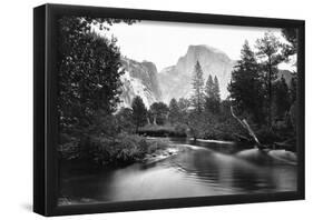 Yosemite National Park, Valley Floor And Half Dome Photograph - Yosemite, Ca-null-Framed Poster