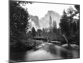 Yosemite National Park, Valley Floor and Half Dome Photograph - Yosemite, CA-Lantern Press-Mounted Art Print