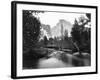 Yosemite National Park, Valley Floor and Half Dome Photograph - Yosemite, CA-Lantern Press-Framed Art Print